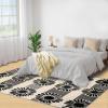 Daisy Rugs for Boys Room, Black-White Daisies Area Rug - 4x5, Simple Abstract Outdoor Rug, Washable & Non Slip Carpet for Home Decor view 4