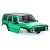 6.10in Wheelbase Body Shell,ABS Hardtop Cherokee Body with Front Rear Bumpers for TRX4M Bronco Defender Chassis 1/18 RC Crawler Upgrade Parts (Green) view 2