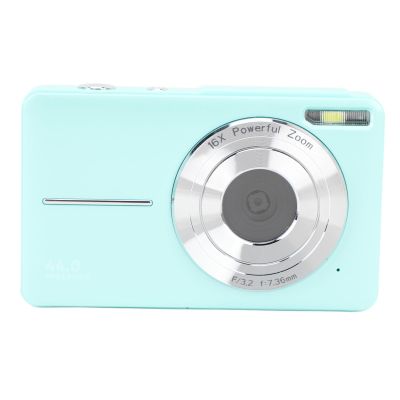 ANGGREK Portable Small Camera, Compact Antishake 1080P 44MP Digital Camera with 2.4 Inch IPS Color Screen for Student Teenagers (Green)