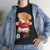 Soccer Teddy Bear Tee | Kids Sports Shirt, Goal Graphic Black view 3