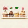 2026 Graduation Cupcake Toppers - 36 Pcs Glitter Graduation Party Decorations with 2026 Signs, Grad Cap & Diploma Picks for 2026 Senior Graduation Party Cake Decor (Red and Green) view 3