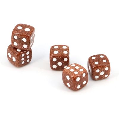 1pc 15MM Natural Stones Dice 6-Sided Amethyst Round Corner Dices