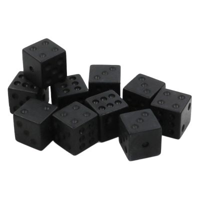10Pcs/Set 6 Sided Acrylic Dices Educational Rounded Corner 16mm Game with Large Dots Acrylic Dices