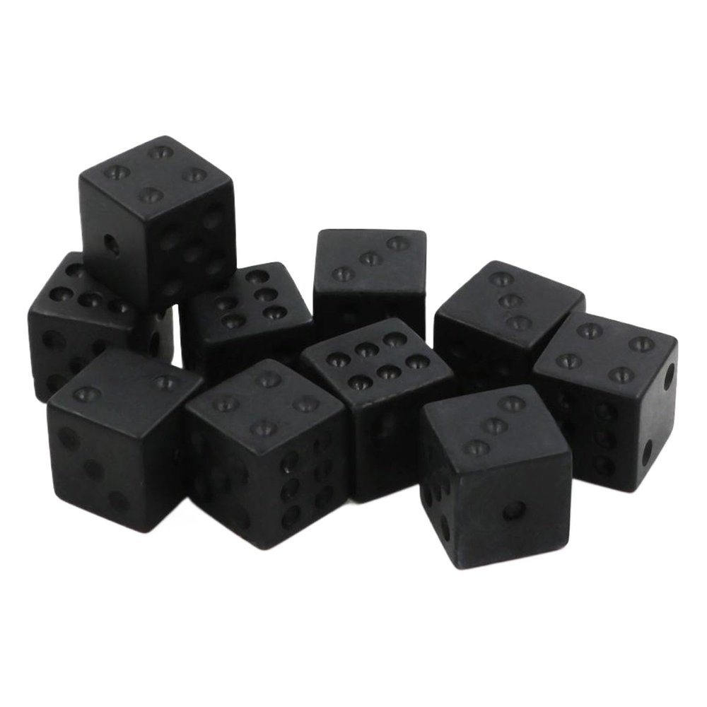 10Pcs/Set 6 Sided Acrylic Dices Educational Rounded Corner 16mm Game with Large Dots Acrylic Dices