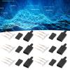 100 Set RC Servo Connector Kit, 3 Pin Housing JST Connector Header 11.041 with Hook, Cold Pressed Brass and ABS Plug for Model Airplane, Electronic Instruments, JR Plug Adapter Com view 2