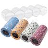 Playzaic 100-count Jupiter Club Test Launch Set | 43mm 11g Oversize Poker Chip | 100% Clay Luxury Feel for Home Cash Games & High Stakes Tournaments (Micro Stakes Pack) view 1