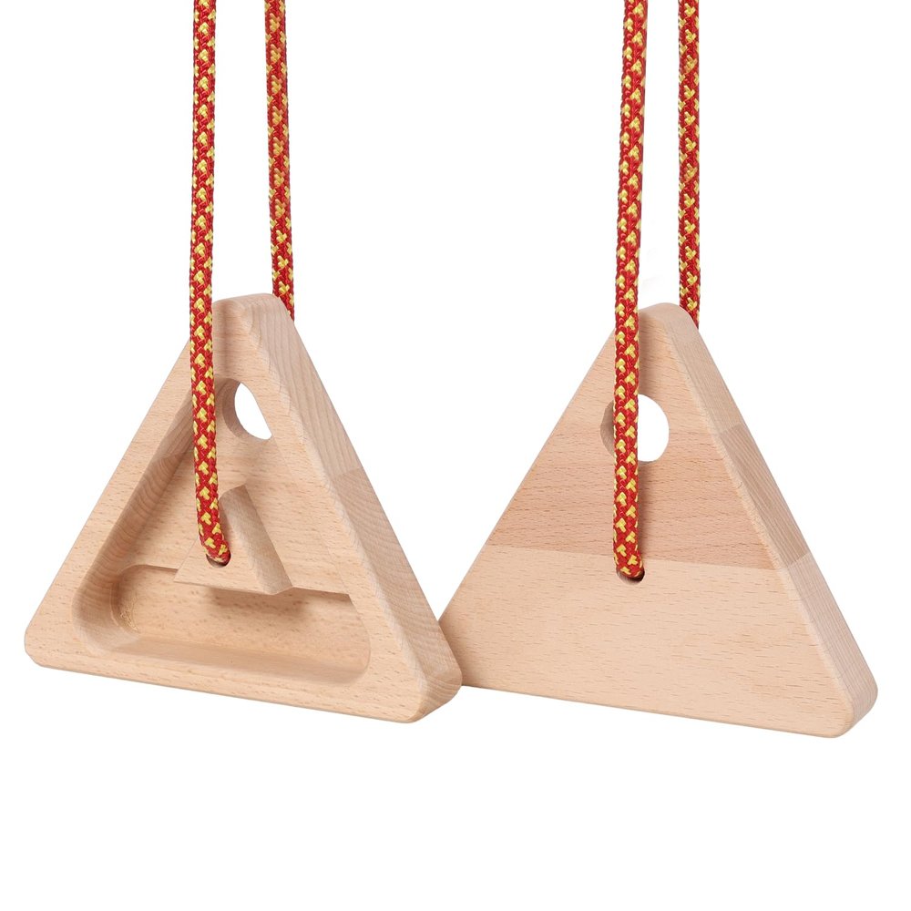 2Pcs Triangle Climbing Hangboard with Rope, Training Finger Grip,Fingerboard Rock Climbing for Outdoor Home
