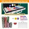 300 Chips Professional Poker Chip Set with Aluminum Case, 11.5 Gram Composite Clay Chips, 2 Decks of Cards, 5 Dice & Dealer Button - Perfect for Texas Holdem, Blackjack, Casino Night (300 pcs) view 2