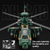 AH-64 Apache Attack Helicopter Diecast Model Airplane Toy, 1:46 Plane Military Fighter Jet Toy, Light and Sound for Kids 3+ (Gray) view 4