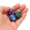 12 Sided Dice Set Durable Plastic Polyhedral Dice for Board Games Teaching Math Learning Blue Purple Green 9 Pieces view 2