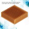 8Pcs Cooling Fins Aluminum Alloy Power Radiator Slotted Heatsink for Electronics 50x50x15mm Gold (with Adhesive Backing) view 2