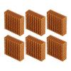 8Pcs Cooling Fins Aluminum Alloy Power Radiator Slotted Heatsink for Electronics 50x50x15mm Gold (with Adhesive Backing) view 3