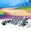 3D Printed Tiger, Animal Creature Tigers and Leopards 6.5 Inches Articulated Fidget Animal for Home Office Executive Desk Decoration AT001-ASL001 (1pc White Tiger) view 2