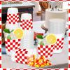 HYMENEX 50Pcs Red and White Checkered Cups, 12oz Red Checkered Disposable Clear Plastic Cups Gingham Party Cup for Wedding Valentines Home Supplies Birthday Party Decorations view 4