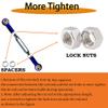2PCS Adjustable Stainless Steel Turnbuckles Set/Camber Links with Rod Ends Set for 1/10 Traxxas Slash 4X4 2WD /Rustler 2WD 4X4/Hoss 2WD 4X4/ Stampede 2WD 4X4/Bandit 2WD 4X4/ Upgrades Parts(Dark Blue) view 4