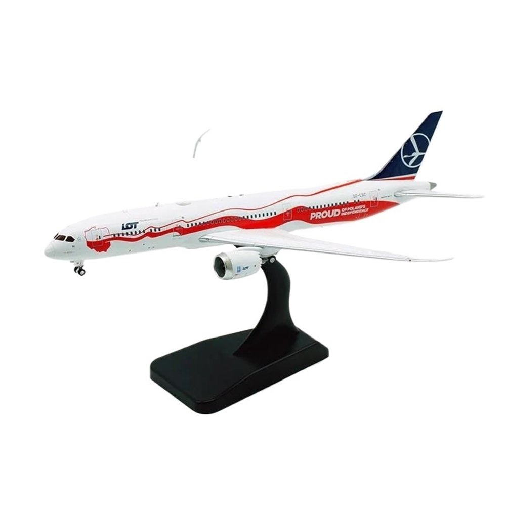 Flying Airplane Model 1/400 Scale B787-9 SP-LSC Polish Airline Airplane Toy Aircraft Diecast Alloy Plane with Landing Gear Model Aviation Airbus