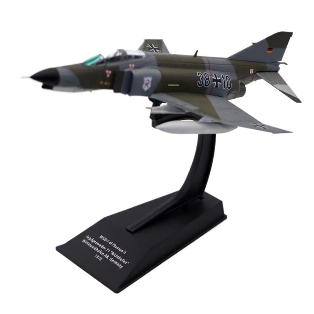 Flying Airplane Model 1/100 McDD F-4F Phantom II Jagdgeswader 71 Richthofen 1978 Diecast Alloy Simulation Aircraft Models Aviation Airbus