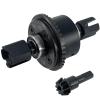43T Steel Differential Ring Gear & 10T Pinion Gear Upgrade for 1/71/8 RC Cars, Hardened Steel Diff Assembly with Reinforced Output Shafts (Black) view 1