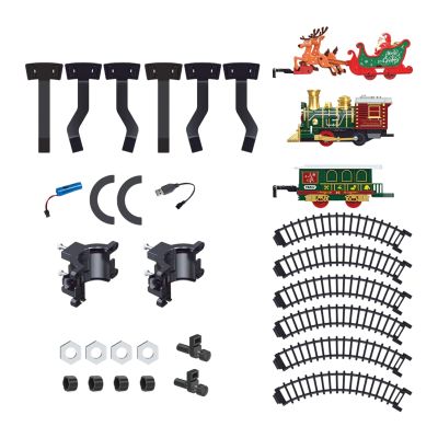Christmas Tree Train Set - Rechargeable Toy with Track - Around The Tree Electric Train Set with Light and Music | for Kids Ages 3+ Holiday Party Home Indoor Play