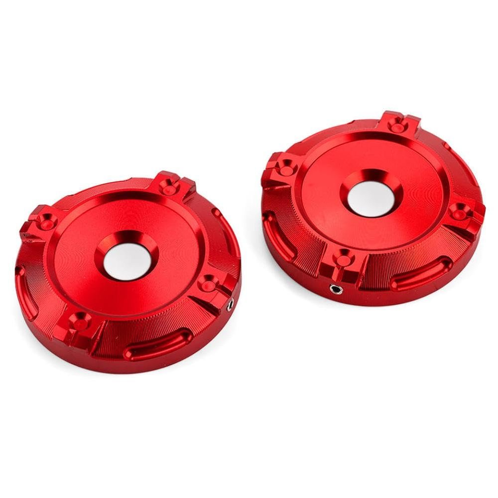 CNC Front Shock Absorber Caps Forks Trim Cover Compatible with ZONTES 368G 368 G ZT368G 501G 2024 2025 2026(Red-Nologo)
