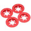 4pcs RC Brake Caliper, Aluminum Brake Disc for 1.9 Inch Wheel, Simulation Wheel Brake Disc for 1/10 RC Crawler Car, Compatible with Axial SCX10 90046, AXI03007, (Red) view 1