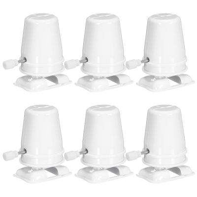 BESPORTBLE 6pcs Wind Up Mechanism Clockwork Movement, DIY Clay Handcraft Toy Accessory, White Plastic Robot Parts for Craft Projects