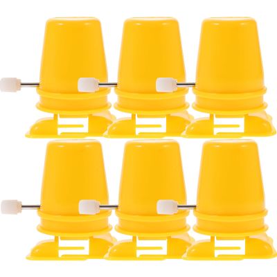 BESPORTBLE 6pcs Wind Up Mechanism Clockwork Movement, DIY Clay Handcraft Toy Accessory, Yellow Plastic Robot Parts for Craft Projects