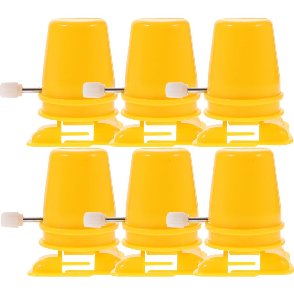BESPORTBLE 6pcs Wind Up Mechanism Clockwork Movement, DIY Clay Handcraft Toy Accessory, Yellow Plastic Robot Parts for Craft Projects