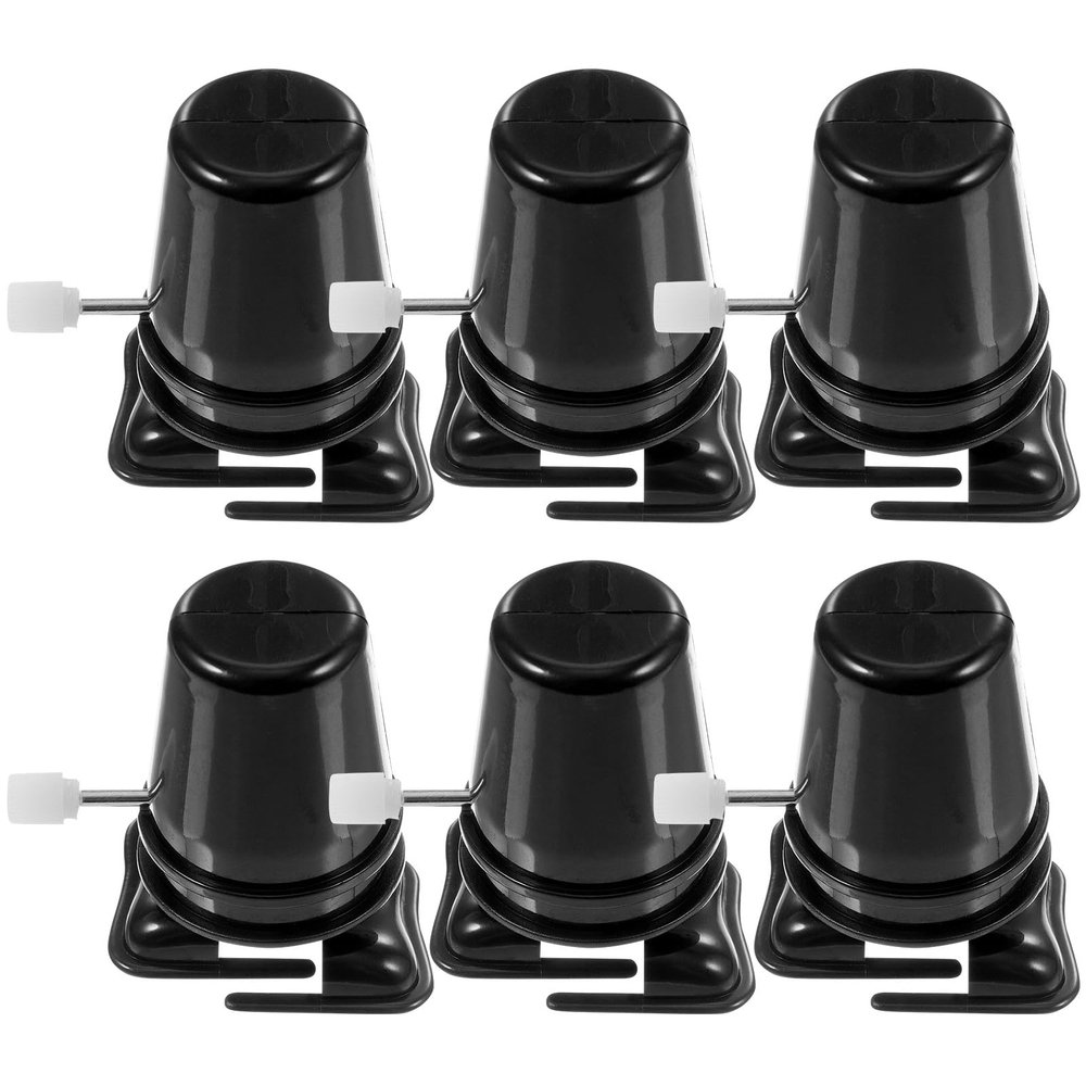 BESPORTBLE 6pcs Wind Up Mechanism Clockwork Movement, DIY Clay Handcraft Toy Accessory, Black Plastic Robot Parts for Craft Projects