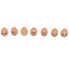 7pcs Fake Eggs Rubber Lifelike Elastic Expression Pattern Artificial Bouncing Ball Eggs for Kitchen Food Toy view 1