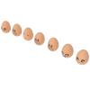7pcs Fake Eggs Rubber Lifelike Elastic Expression Pattern Artificial Bouncing Ball Eggs for Kitchen Food Toy view 2