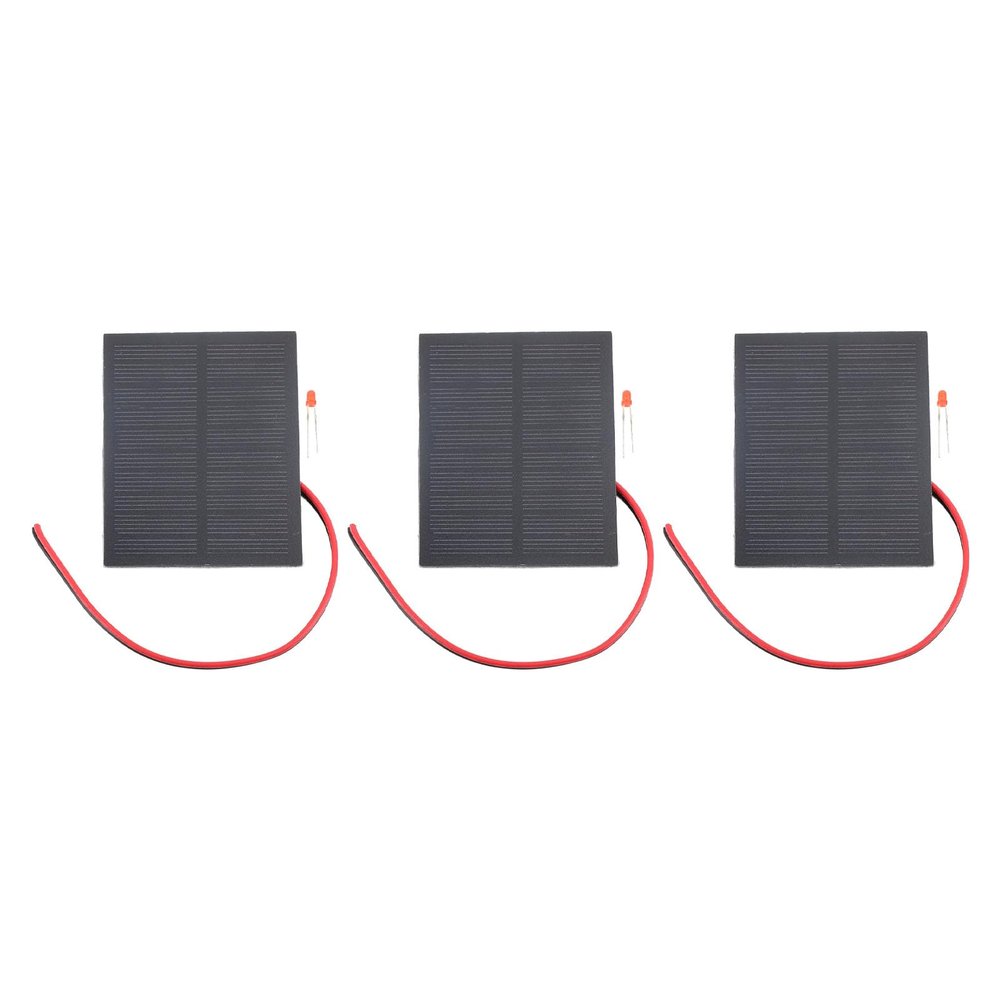 TOPINCN Solar Cell Kit, 2W Monocrystalline Silicon Small Solar Panel with Cable for Science Projects, LED Lights, Phone Chargers