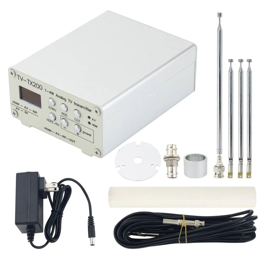 12V TV-TX200 Transmitter Umbrella Antenna Kit - Supports 1080P & CVBS Input Enhanced Signal Transmission