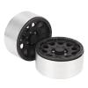 2Pcs 1.9 Inch Wheel Hub, Aluminum Alloy Beadlock Wheels Rim Hubs for Axial Scx10 RC Car, CNC Machined High Wear Resistance 1.9 Inch Beadlock Wheel Hub with 12mm Hex Driver, Perfect (Black) view 1