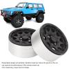 2Pcs 1.9 Inch Wheel Hub, Aluminum Alloy Beadlock Wheels Rim Hubs for Axial Scx10 RC Car, CNC Machined High Wear Resistance 1.9 Inch Beadlock Wheel Hub with 12mm Hex Driver, Perfect (Black) view 3