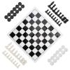 2 in 1 Chess and Checkers Set Portable Foldable Travel Board Games for Kids Adults Family Camping Travel PS Material 25x25cm 56 Pieces view 3