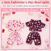 Civaner 2 Sets Valentine Heart Bear Clothes Outfit, Fit Most 12-16 Inch Bears Stuffed Animal Pajamas Plushie Clothes for Stuffed Animals, Pre-Kindergarten Gifts view 2