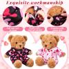Civaner 2 Sets Valentine Heart Bear Clothes Outfit, Fit Most 12-16 Inch Bears Stuffed Animal Pajamas Plushie Clothes for Stuffed Animals, Pre-Kindergarten Gifts view 3