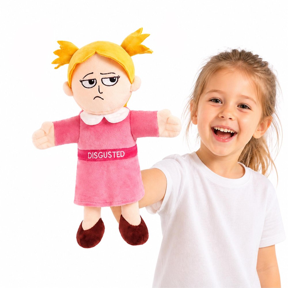 Disgust Emotion Hand Puppet for Kids & Toddlers 12 Inch