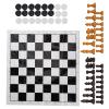International Chess Draughts Set 2 in 1 Portable Travel Games Intelligent Toy Plastic Chessboard 56 Pieces Chess Set for Family Game Night Kids Birthday Gift view 2