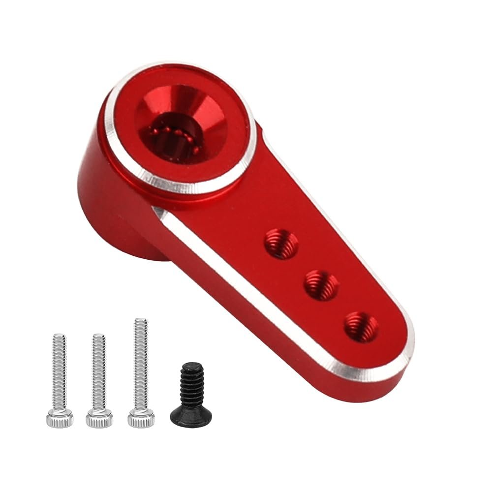 1PC 15T RC Servo Horn Arm for Emax ES08MA II Axial SCX24 1/24 RC Crawler Car for Model RC Crawler Car Parts(Red)