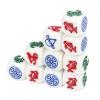 10pcs 14MM White Dice Set Plastic Rounded Dice Cubes Filled with Animal Fish Shrimp Crab for Board Games Fun Learning Educational Toy Kids Adults Family Party Favor view 1