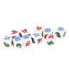 10pcs 14MM White Dice Set Plastic Rounded Dice Cubes Filled with Animal Fish Shrimp Crab for Board Games Fun Learning Educational Toy Kids Adults Family Party Favor view 2