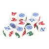 10pcs 14MM White Dice Set Plastic Rounded Dice Cubes Filled with Animal Fish Shrimp Crab for Board Games Fun Learning Educational Toy Kids Adults Family Party Favor view 3