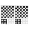 International Checkers Set Plastic Film Checkerboard Travel Board Games Set Foldable Lightweight Portable for Parties Camping Family Fun PP Material 25x25cm 48 Checkers view 3
