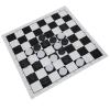 International Checkers Set Plastic Film Checkerboard Travel Board Games Set Foldable Lightweight Portable for Parties Camping Family Fun PP Material 25x25cm 48 Checkers view 4