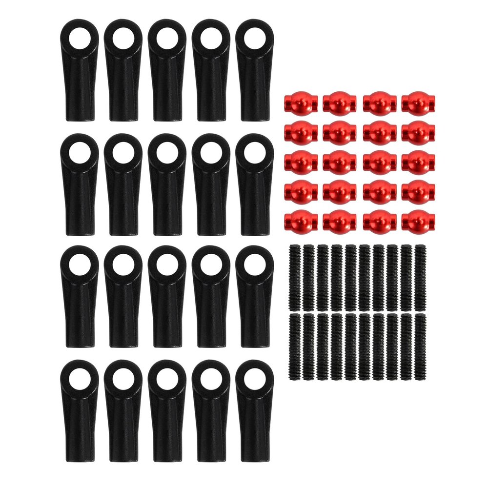 20PCS M2 Plastic Rod Ends Link Balls for 1/24 RC Crawler Car Axial SCX24 AX24(20PCS B)