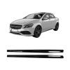 Vehicle Side Skirt for Mercedes-Benz A W176 CLA C117 AMG Line 2013-2018, ABS Lower Side Bottom Line Splitter Lip Spoiler High Toughness Anti Scratch,Gloss Black view 1