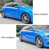 Vehicle Side Skirt for Mercedes-Benz A W176 CLA C117 AMG Line 2013-2018, ABS Lower Side Bottom Line Splitter Lip Spoiler High Toughness Anti Scratch,Gloss Black view 2