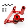 RC Car Accessories Compatible with Traxxas for E-MAXX 1/10 RC Car Upgrade Parts Accessories Metal Steering Bellcranks Servo Saver 4945(Red) view 2